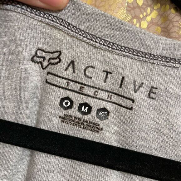 Fox Fox Racing Women’s M Grey Active Tech Classic Logo T-Shirt Short Sleeves - Picture 4 of 6